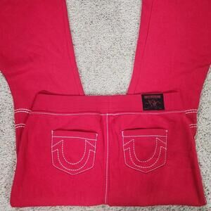 NWD True Religion Pull-On Flare Jeans Red Anniversary XL